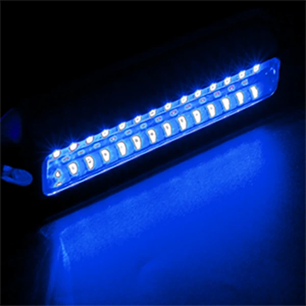 2 шт. 42LED лодка сливная светильник транца синий подводный понтон морской