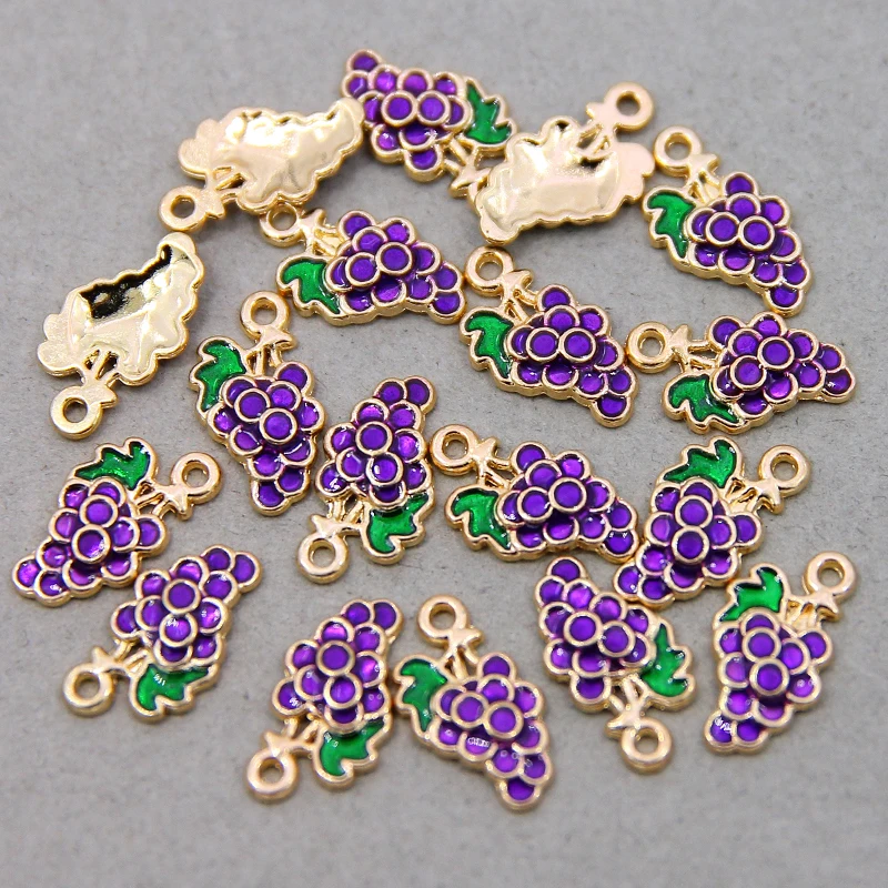 10pcs 17*10 Enamel Purple Grape Charms for Earrings Pendants Necklaces Making Cute Fruit Charms Handmade DIY Jewelry Accessories
10pcs 17*10 Enamel Purple Grape Charms for Earrings Pendants Necklaces Making Cute Fruit Charms Handmade DIY Jewelry Accessories