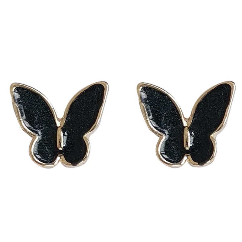 S925 needle Fashion Jewelry Butterfly Earrings Sweet Korean Style Metal Alloy Golden Plating Black Stud Earrings For Girl Gifts
S925 needle Fashion Jewelry Butterfly Earrings Sweet Korean Style Metal Alloy Golden Plating Black Stud Earrings For Girl Gifts