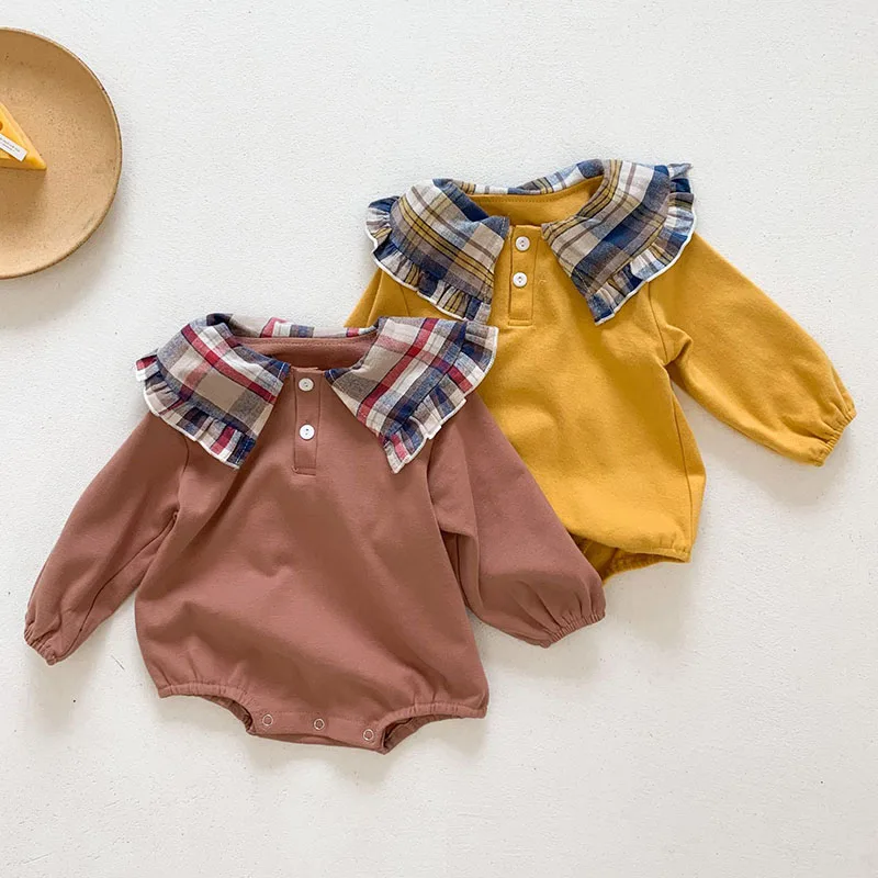 New 2021 Spring Newborn Infant Baby Girls Grid Neck Rompers Clothing Kids Girl Long Sleeve Rompers Clothes 0-3Yrs
New 2021 Spring Newborn Infant Baby Girls Grid Neck Rompers Clothing Kids Girl Long Sleeve Rompers Clothes 0-3Yrs