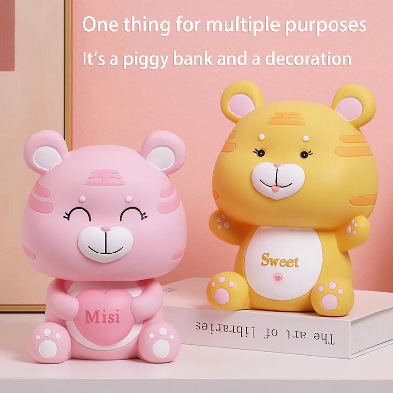 Cute Tiger Statue Piggy Bank Resin Money Boxes Storage Kids Toys Home Decor Money Saving Box Children Piggy Decoration Crafts
Cute Tiger Statue Piggy Bank Resin Money Boxes Storage Kids Toys Home Decor Money Saving Box Children Piggy Decoration Crafts