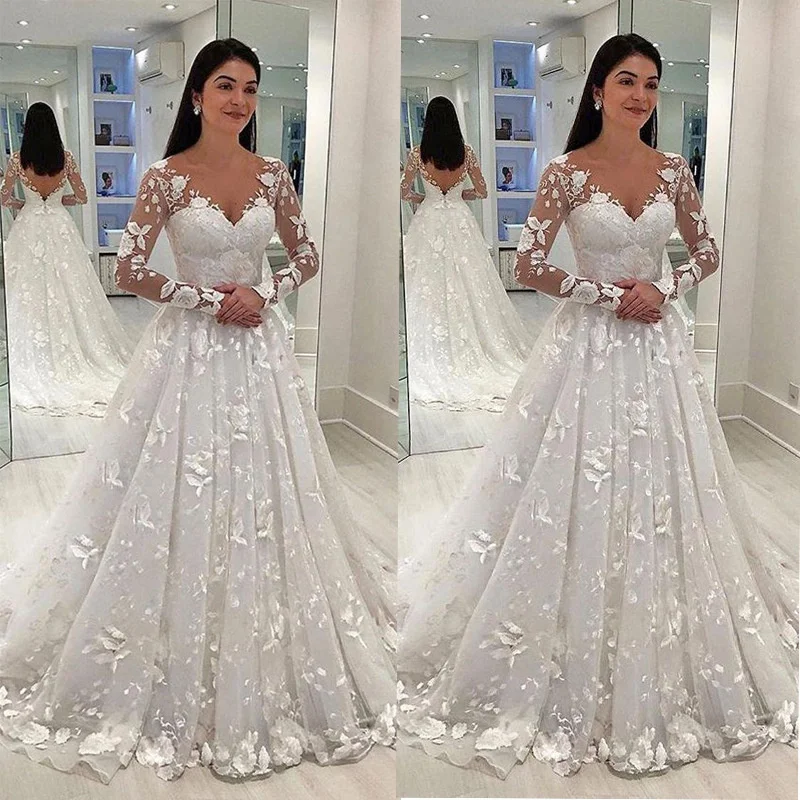 Long Sleeve Wedding Dresses 2021 Sexy Deep V Neck Simple Bridal Gowns Civil Robe De Mariee Country Marriage White
Long Sleeve Wedding Dresses 2021 Sexy Deep V Neck Simple Bridal Gowns Civil Robe De Mariee Country Marriage White