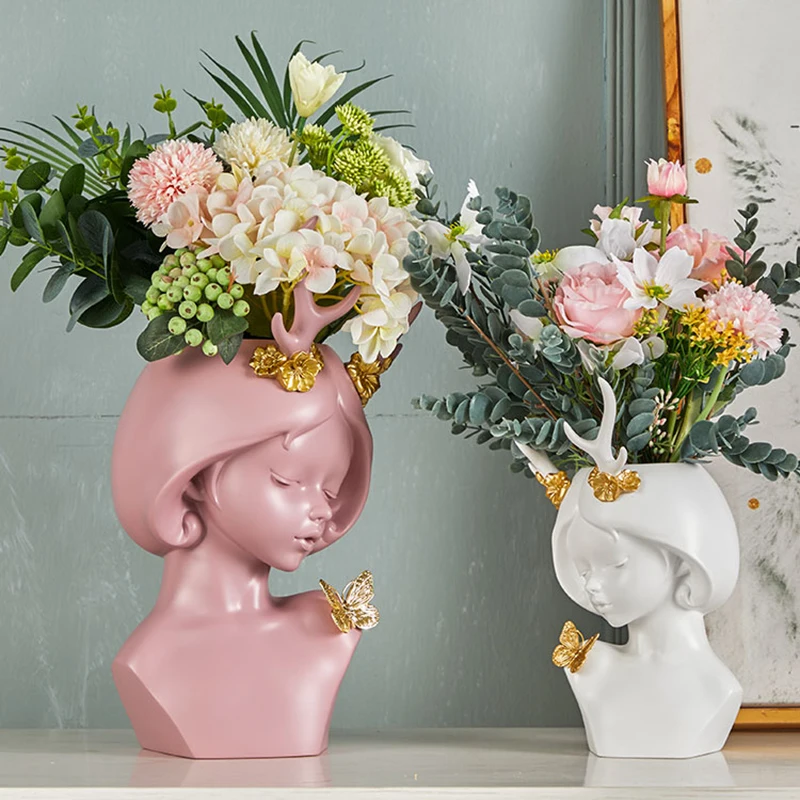 SIMPLE ART LUXURY ANTLER GIRL VASE DECORATION MODERN HOME LARGE PORTRAIT SCULPTURE FLOWER ARRANGEMENT CONTAINER HOME DECORATION
SIMPLE ART LUXURY ANTLER GIRL VASE DECORATION MODERN HOME LARGE PORTRAIT SCULPTURE FLOWER ARRANGEMENT CONTAINER HOME DECORATION