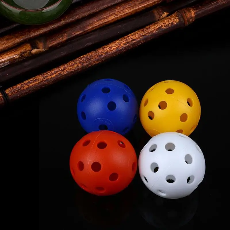50Pcs Plastic Whiffle Airflow Hollow Golf Practice Sports Balls Golf Accessories
