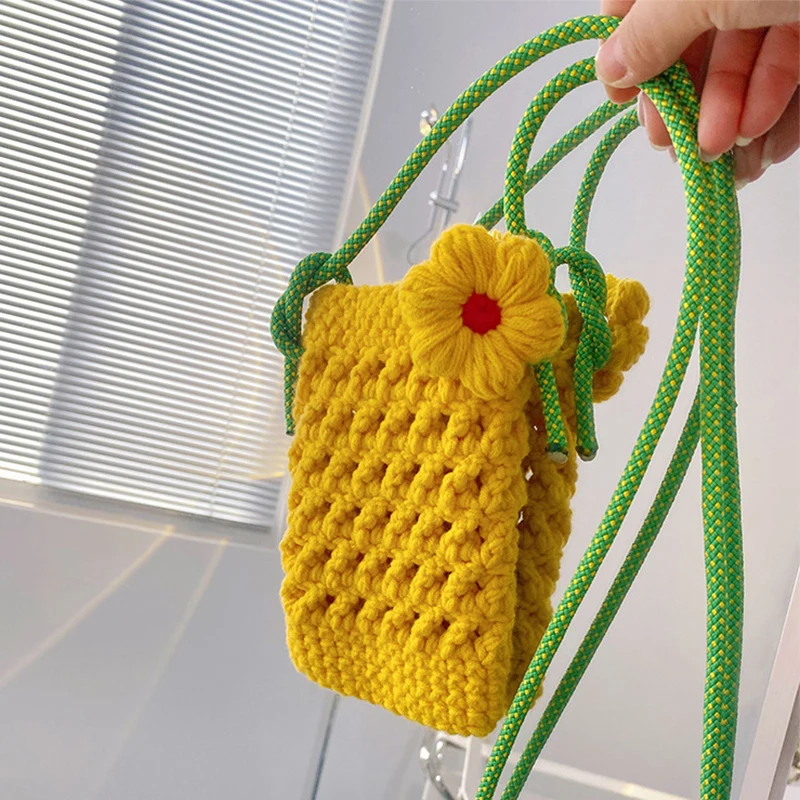 Small Crochet Hand-woven Phone Bags for Women Casual Cotton Woven Flower Clutch Floral Hollow Weekender Shoulder Bag Mini Candy
Small Crochet Hand-woven Phone Bags for Women Casual Cotton Woven Flower Clutch Floral Hollow Weekender Shoulder Bag Mini Candy