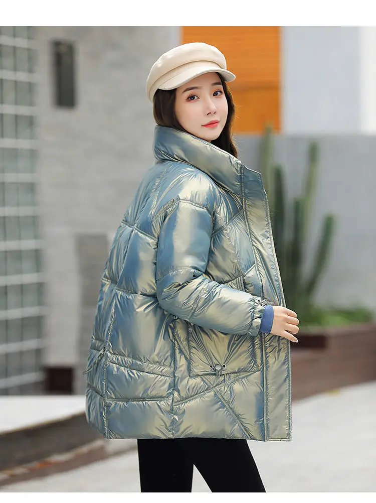 Beardon Glossy Women's Short Coat Winter New Stand-Up Collar Fashion Solid Color Wild Loose Padded Jacket Parkas
Beardon Glossy Women's Short Coat Winter New Stand-Up Collar Fashion Solid Color Wild Loose Padded Jacket Parkas