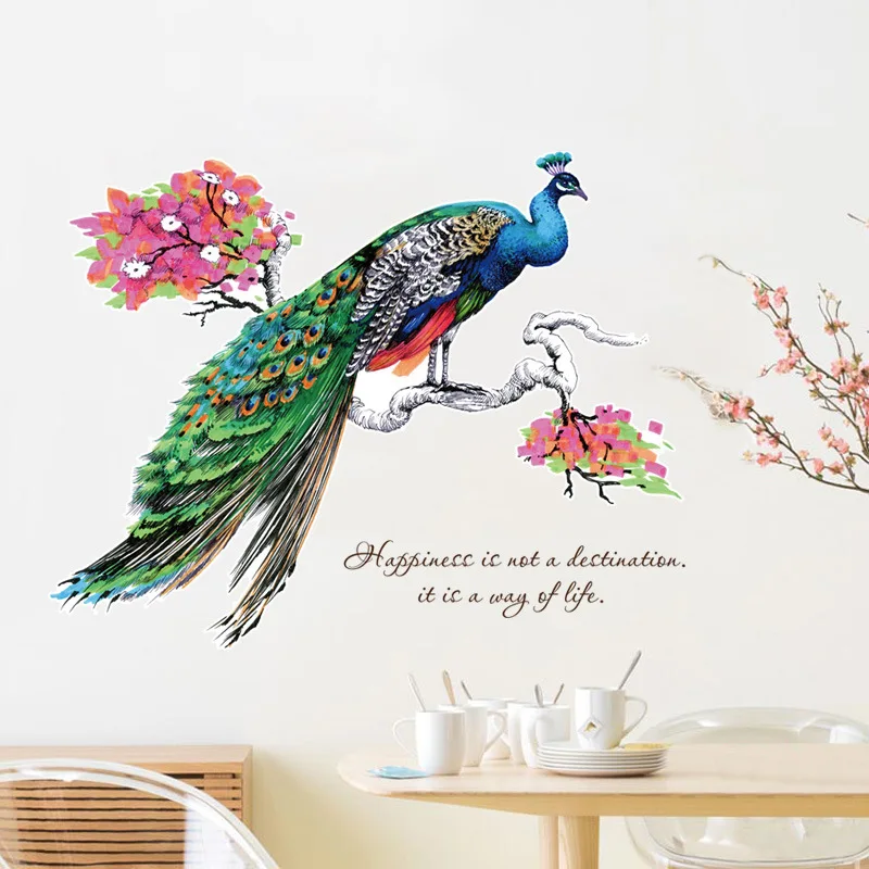 Chinese Style Peacock Wall Stickers Home Decor Living Room Bedroom Decoration Art Decals Aesthetic Room Decor Mural Wallpaper
Chinese Style Peacock Wall Stickers Home Decor Living Room Bedroom Decoration Art Decals Aesthetic Room Decor Mural Wallpaper