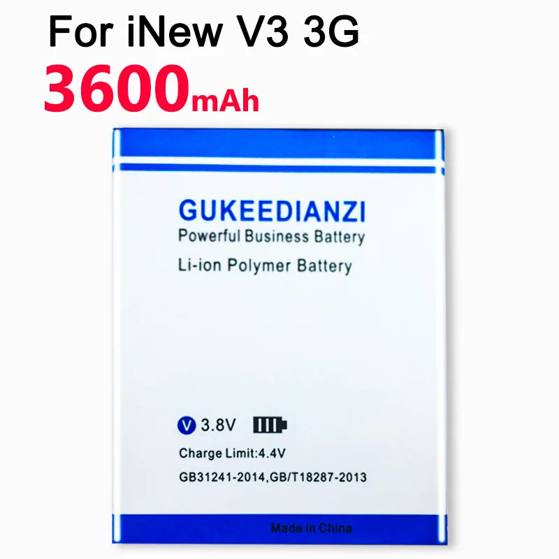 GUKEEDIANZI мобильный телефон Батарея для INew V3 3G смартфон 3600 мА/ч HD355871AR / 355571PLV прочный