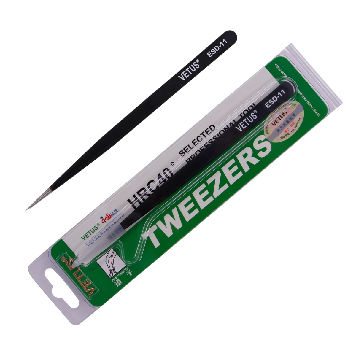Vetus ESD Tweezers Tool High Precision Tip Curved Straight Eyelash Extension Black Tweezers
Vetus ESD Tweezers Tool High Precision Tip Curved Straight Eyelash Extension Black Tweezers