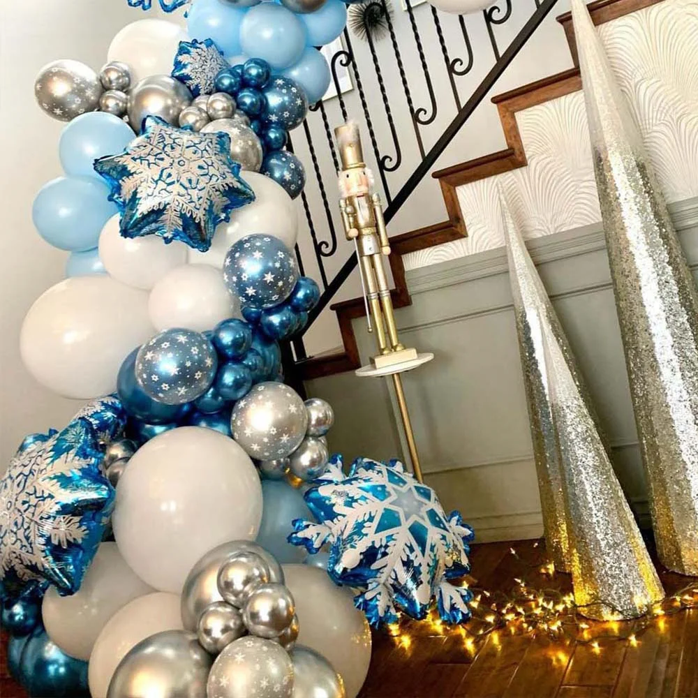 104pcs Christmas Balloon Garland Kit Princess Snowflake Balloons Arch Frozen Birthday Party Decorations Wedding Baby Shower
104pcs Christmas Balloon Garland Kit Princess Snowflake Balloons Arch Frozen Birthday Party Decorations Wedding Baby Shower