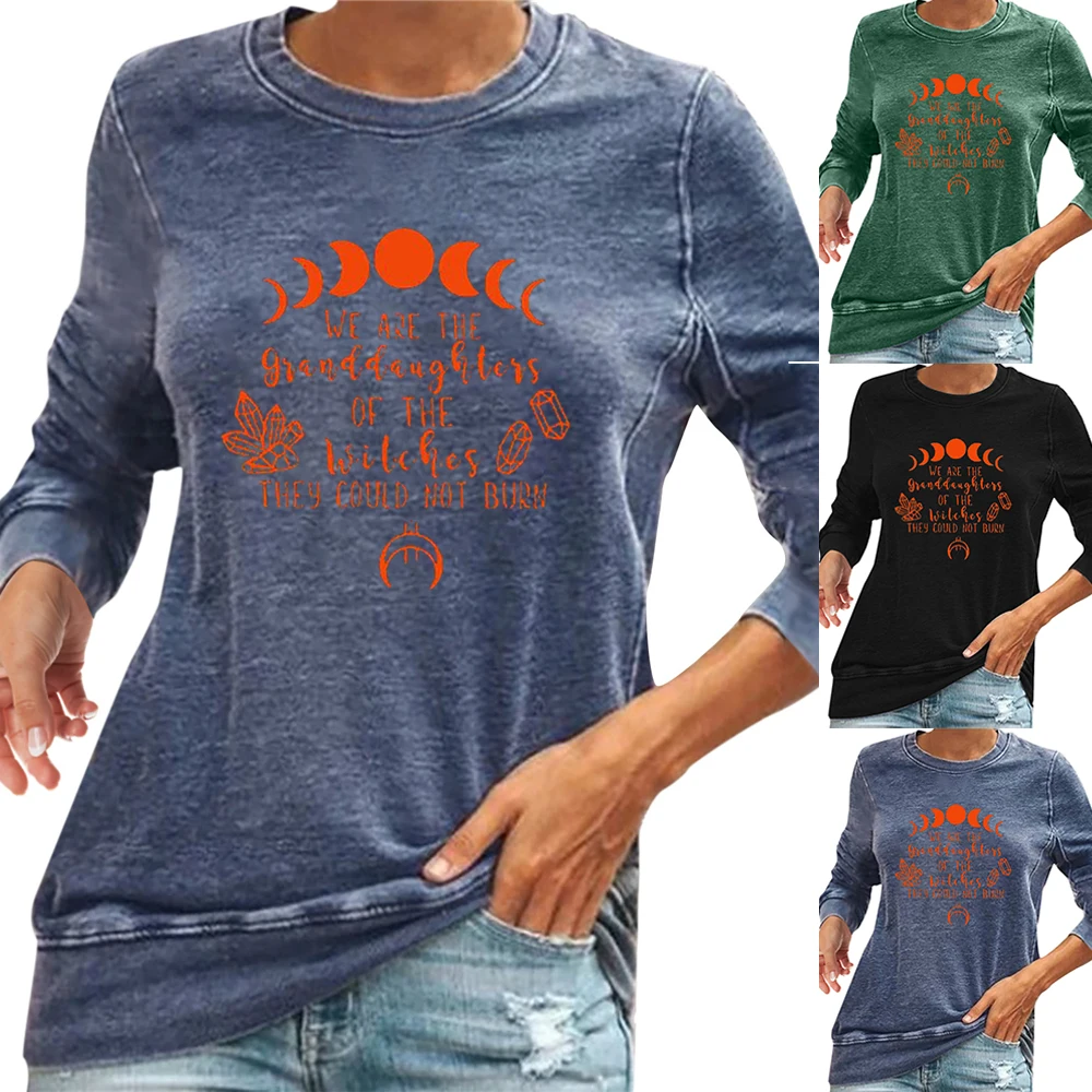 Women Autumn Top Round Neck Long Sleeves Letters Printed Letter Printed T-shirt Ladies Summer Casual Tops Wearing Clothes
Women Autumn Top Round Neck Long Sleeves Letters Printed Letter Printed T-shirt Ladies Summer Casual Tops Wearing Clothes