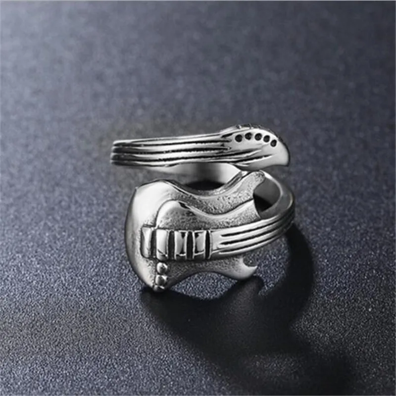 New Retro 316L Stainless Steel Punk Rings Men's Hip Hop Rock Guitar Ring Fashion Party Entertainment Jewelry Gift Accessories
New Retro 316L Stainless Steel Punk Rings Men's Hip Hop Rock Guitar Ring Fashion Party Entertainment Jewelry Gift Accessories