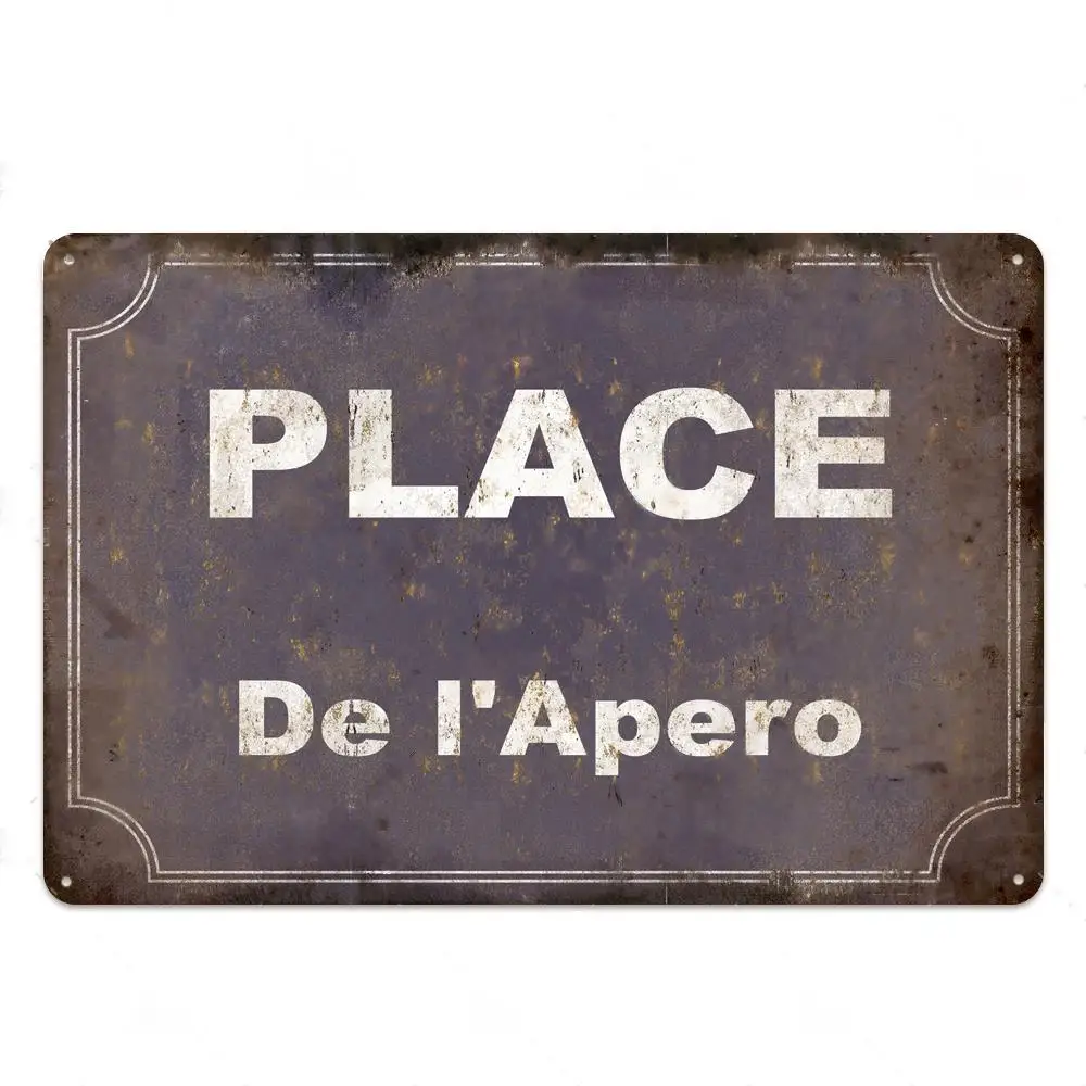 Place Des Aperos Plaque Metal Vintage French Retro Metal Tin Sign Toilet Cuisine Shop Wall Decor Iron Painting Decorative Plate
Place Des Aperos Plaque Metal Vintage French Retro Metal Tin Sign Toilet Cuisine Shop Wall Decor Iron Painting Decorative Plate
