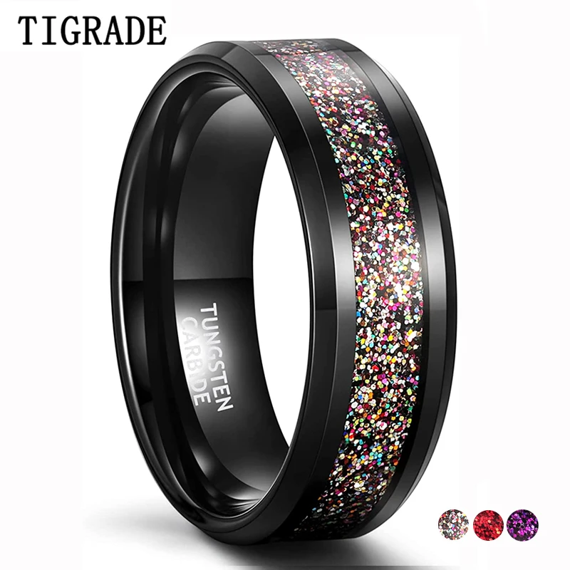 Обручальные кольца TIGRADE 8 мм из вольфрама для мужчин и женщин, обручальные кольца с инкрустацией Красного/фиолетового/многоцветного песчани...
Обручальные кольца TIGRADE 8 мм из вольфрама для мужчин и женщин, обручальные кольца с инкрустацией Красного/фиолетового/многоцветного песчани...