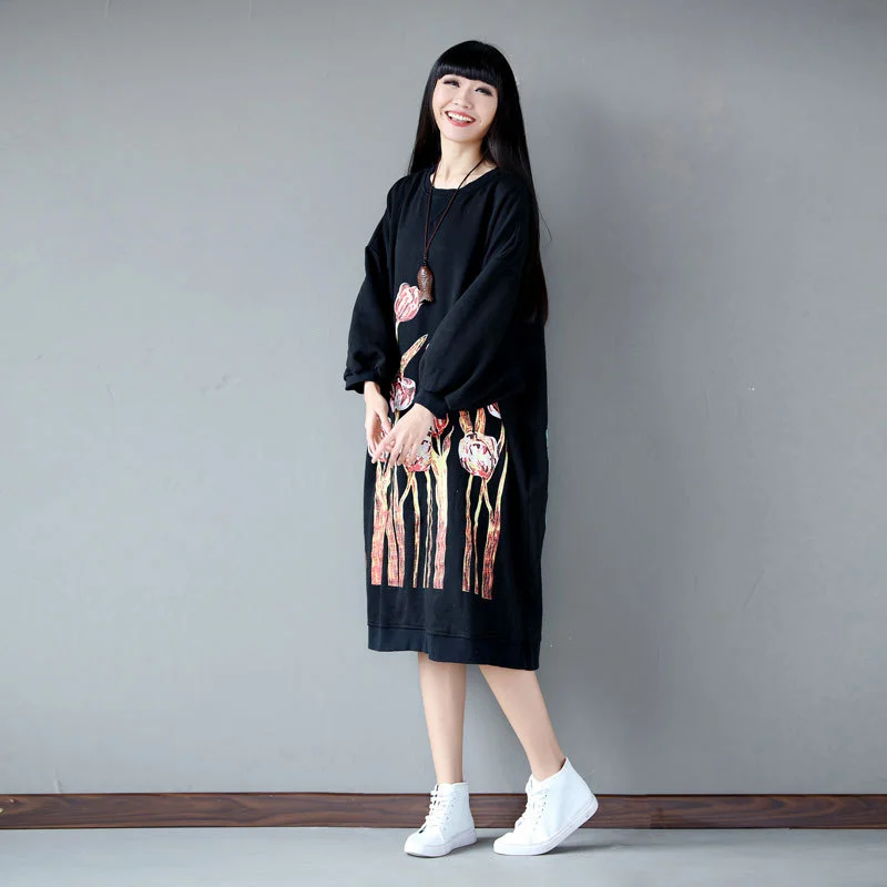 Max LuLu 2021 Style Fashion New Clothes Women Printed Flowers Dress Ladies Black Long Dresses Female Casual Oversized Vestidos
Max LuLu 2021 Style Fashion New Clothes Women Printed Flowers Dress Ladies Black Long Dresses Female Casual Oversized Vestidos
