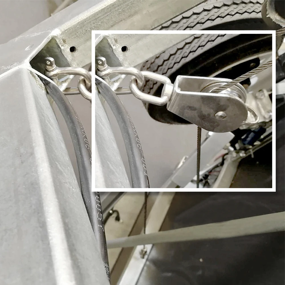304 Stainless Steel Pulley M25 Single Wheel Swivel Lifting Rope Pulley Set Lifting Wheel Tools Max Load 150kg
304 Stainless Steel Pulley M25 Single Wheel Swivel Lifting Rope Pulley Set Lifting Wheel Tools Max Load 150kg