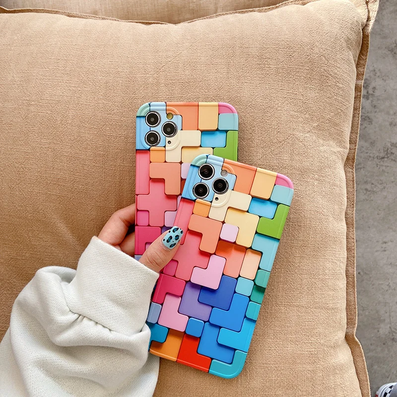 3D Colorful Block Phone Case For iphone 12 Mini 11 Pro Max Fashion Creative SE 2020 7 8 Plus X XR XS Soft Silicone Protect Cover
3D Colorful Block Phone Case For iphone 12 Mini 11 Pro Max Fashion Creative SE 2020 7 8 Plus X XR XS Soft Silicone Protect Cover