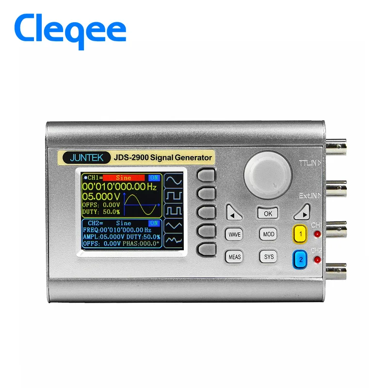 Новый Двухканальный генератор сигналов с цифровым управлением Cleqee JDS2900 60 МГц
Новый Двухканальный генератор сигналов с цифровым управлением Cleqee JDS2900 60 МГц