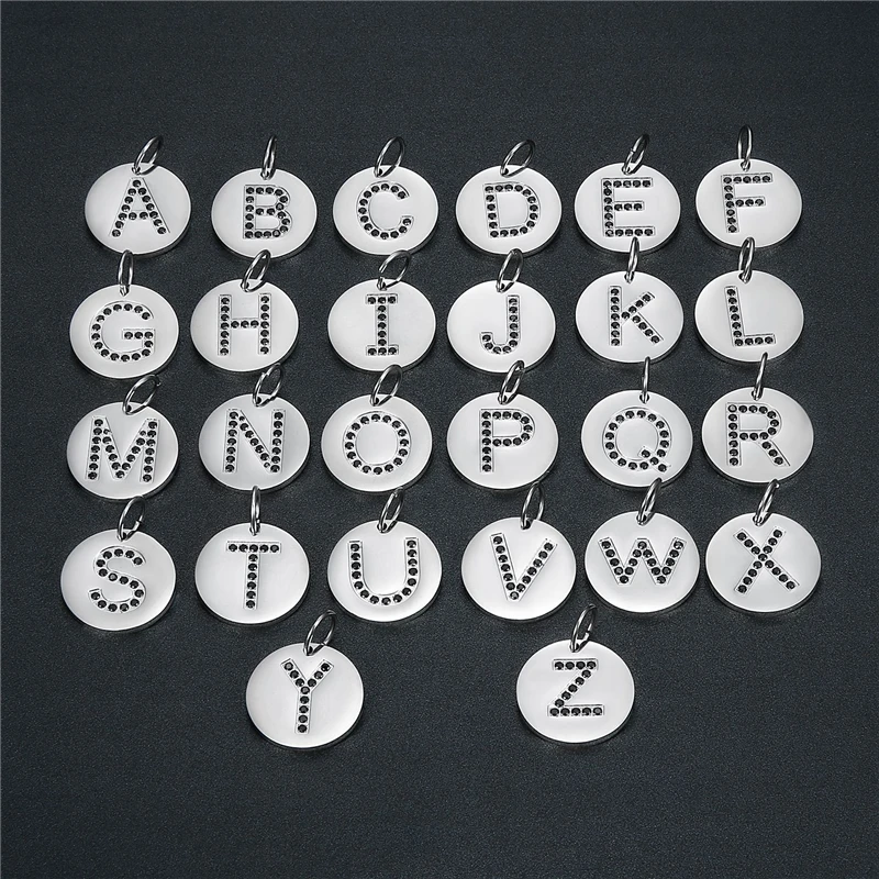 Trendy Black Color Cubic Zirconia 26 Letter Pendants Elegant Stainless Steel Necklaces for Women Fashion Accessories Jewelry
Trendy Black Color Cubic Zirconia 26 Letter Pendants Elegant Stainless Steel Necklaces for Women Fashion Accessories Jewelry
