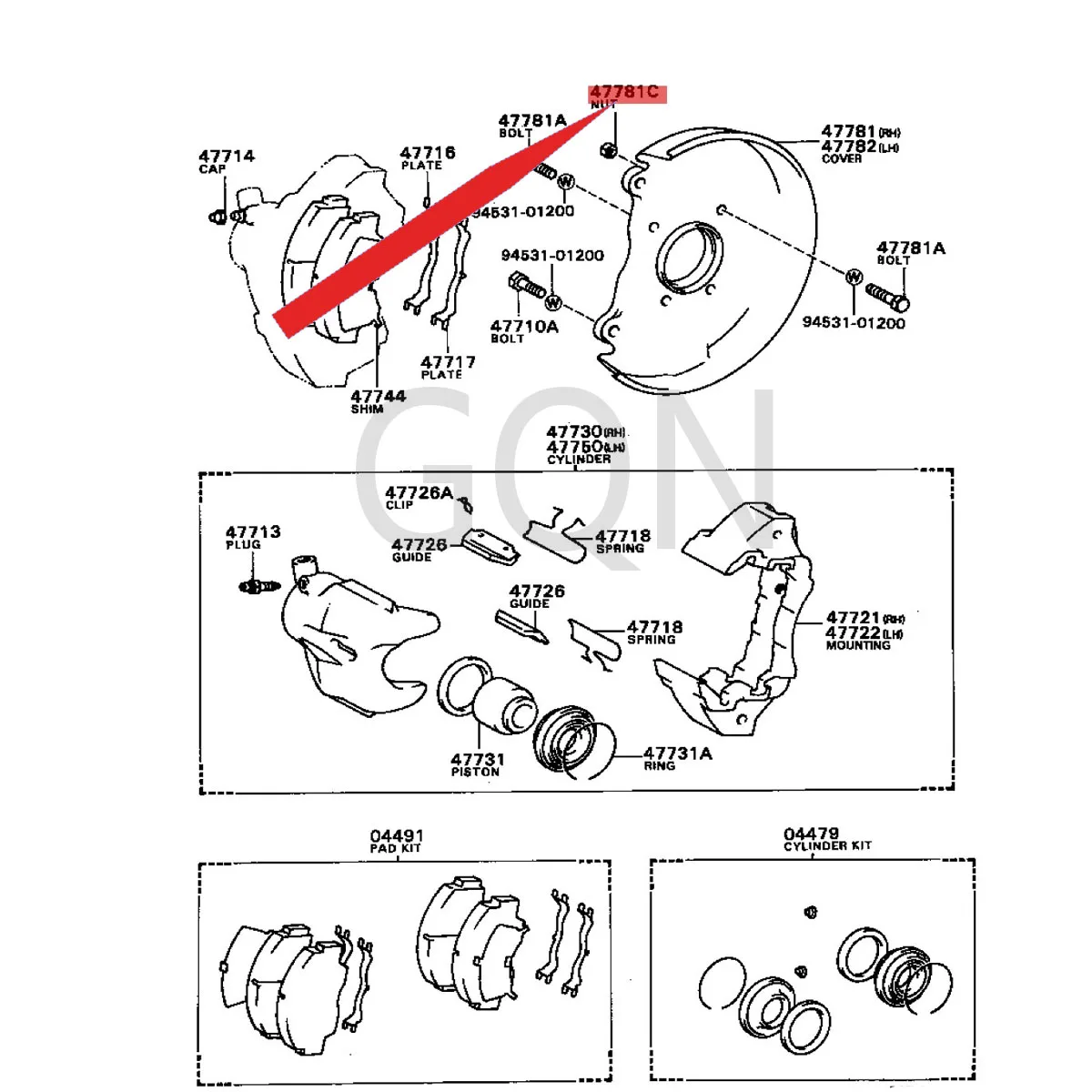 Nut (used to fix the dust cover to the steering knuckle arm) 1982-Toy ota COR ONA TOW NAC ETR UCK steering knuckle nut
Nut (used to fix the dust cover to the steering knuckle arm) 1982-Toy ota COR ONA TOW NAC ETR UCK steering knuckle nut