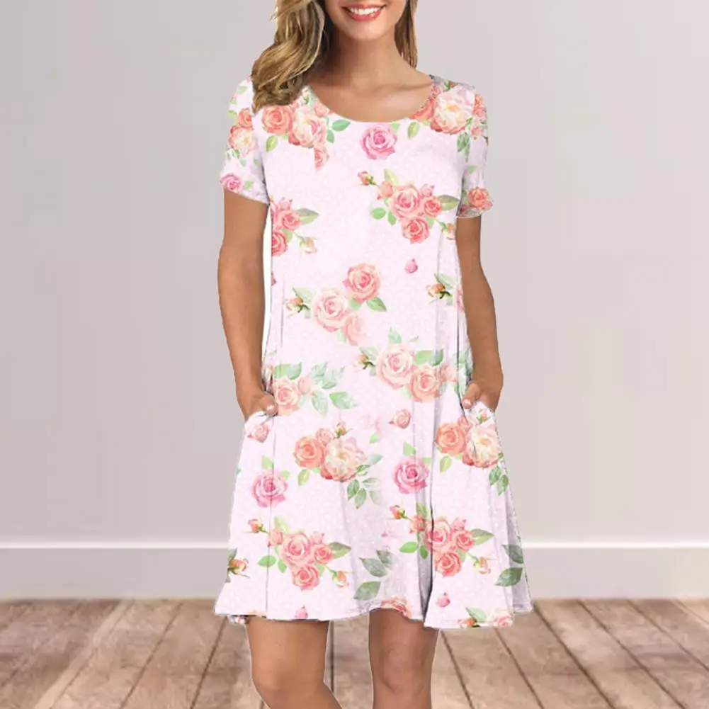 Dresses Woman 2021 Summer Flower Print Short-Sleeved Casual Loose Dress Mini Short Sundress Beach T Shirt Dresses
Dresses Woman 2021 Summer Flower Print Short-Sleeved Casual Loose Dress Mini Short Sundress Beach T Shirt Dresses