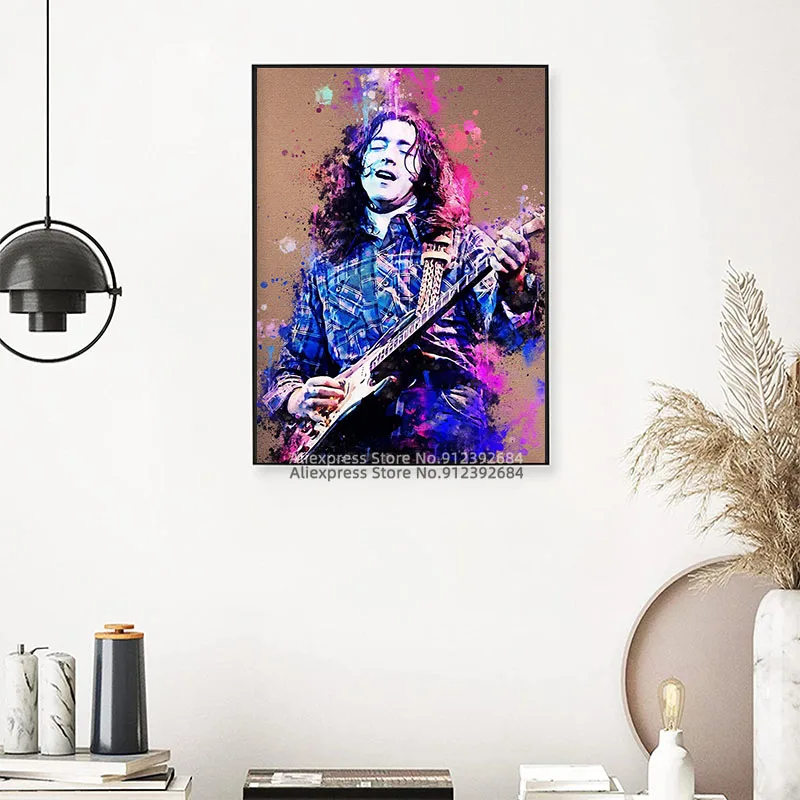 Постер и печать Rory Gallagher Singer Star Картина на холсте настенные картины для гостиной