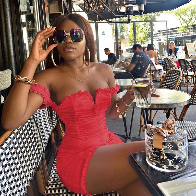 2020 New Summer Off Shoulder Women Bandage Bodycon Party Dress Sexy Fashion Short Sleeve Ruched V-neck Strap Solid Vestidos Club
2020 New Summer Off Shoulder Women Bandage Bodycon Party Dress Sexy Fashion Short Sleeve Ruched V-neck Strap Solid Vestidos Club