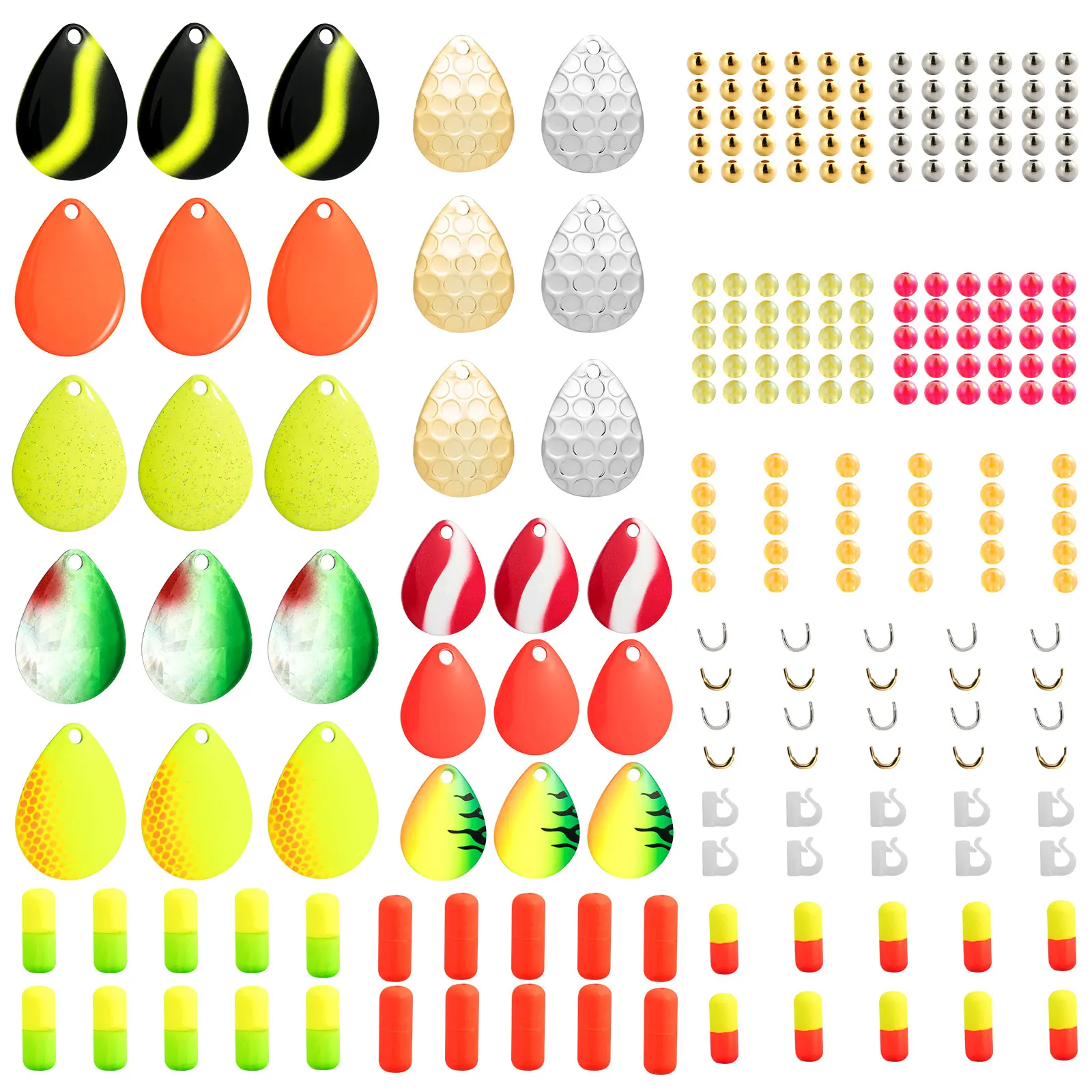240pcs Fishing Lures Making Kit SpinnerBait Blades DIY Saltwater Metal Spinners Spoon Wobblers for Bass Trout Catfish 
240pcs Fishing Lures Making Kit SpinnerBait Blades DIY Saltwater Metal Spinners Spoon Wobblers for Bass Trout Catfish