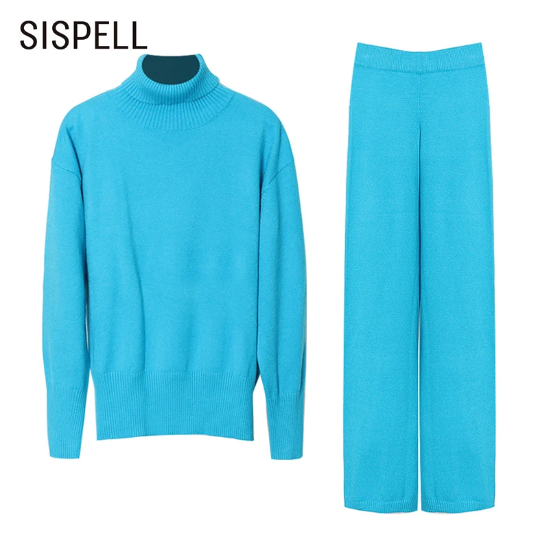 Женский комплект из двух предметов SISPELL, однотонный Свободный Топ с высоким воротом и длинным рукавом и брюки с высокой талией, 2021
Женский комплект из двух предметов SISPELL, однотонный Свободный Топ с высоким воротом и длинным рукавом и брюки с высокой талией, 2021
