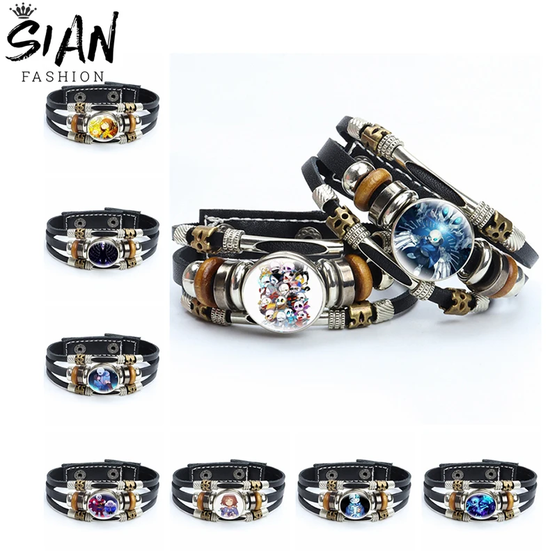 Game Undertale Sans Leather Bracelets Papyrus Doggo Frisk Cartoon Figures Multilayer Braided Bracelets Bangles Unisex Jewelry
Game Undertale Sans Leather Bracelets Papyrus Doggo Frisk Cartoon Figures Multilayer Braided Bracelets Bangles Unisex Jewelry