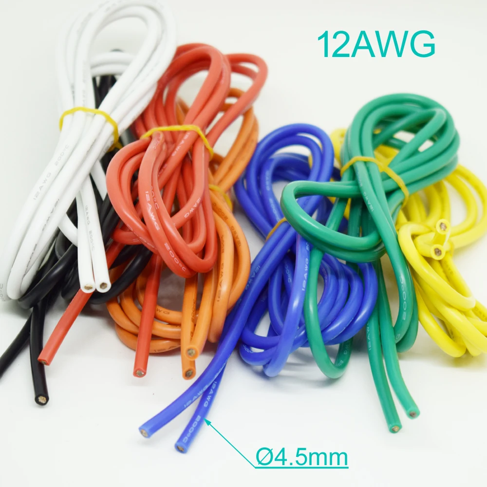 1M/3.3ft 12AWG Flexible Soft Silicone Wire Tin Brass RC Electronic Cable 7 Colors
1M/3.3ft 12AWG Flexible Soft Silicone Wire Tin Brass RC Electronic Cable 7 Colors