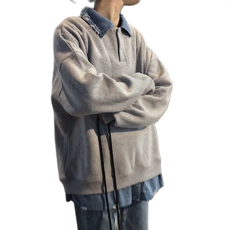 Lapel Hoodie Men's Fashion Solid Color Casual Fake Two-piece Sweatshirt Men Streetwear Loose Hip-hop Pullover Hoodies Mens M-2XL
Lapel Hoodie Men's Fashion Solid Color Casual Fake Two-piece Sweatshirt Men Streetwear Loose Hip-hop Pullover Hoodies Mens M-2XL