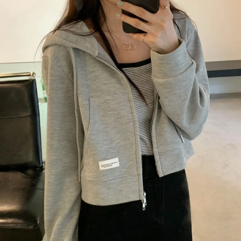 Autumn New Hooded Cardigan Sweater Female Spring and Autumn Thin Coat Student All-Matching Short High Waist Top Ins Fashion
Autumn New Hooded Cardigan Sweater Female Spring and Autumn Thin Coat Student All-Matching Short High Waist Top Ins Fashion