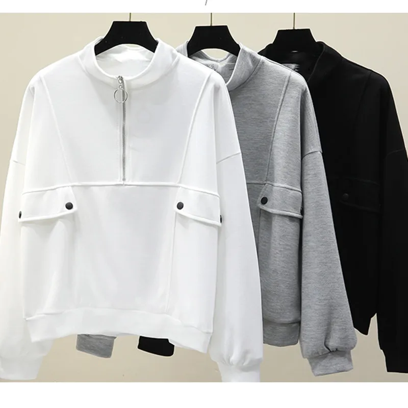 Fashion Women Hoodies Oversize Solid Black White Autumn Sweatshirt Loose Streetwear Hooded Pullover Tops
Fashion Women Hoodies Oversize Solid Black White Autumn Sweatshirt Loose Streetwear Hooded Pullover Tops