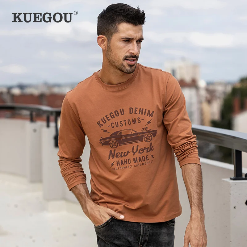 Мужская футболка с длинным рукавом KUEGOU, черная футболка с длинным рукавом, 2022 хлопок, с принтом в виде букв, осень 100%
Мужская футболка с длинным рукавом KUEGOU, черная футболка с длинным рукавом, 2022 хлопок, с принтом в виде букв, осень 100%