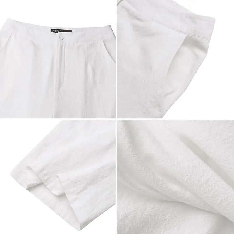 2021 ZANZEA Women's Autumn Trousers Elegant Zipper Wide Leg Pants Casual Solid Cotton Long Pantalon Palazzo Plus Size Turnip 5XL
2021 ZANZEA Women's Autumn Trousers Elegant Zipper Wide Leg Pants Casual Solid Cotton Long Pantalon Palazzo Plus Size Turnip 5XL