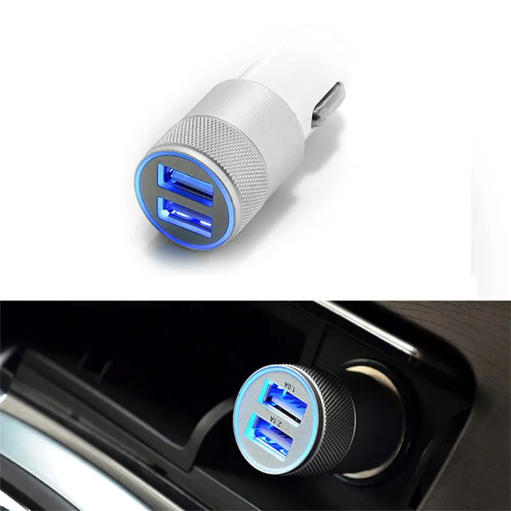 Универсальное автомобильное зарядное устройство с двумя USB портами миниатюрное 2