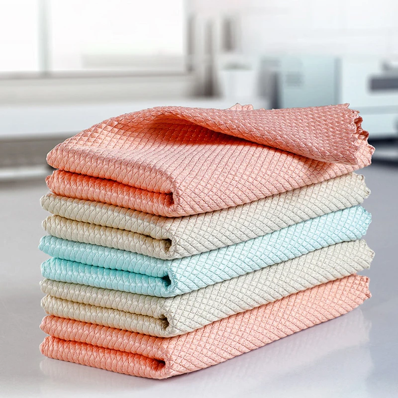 Kitchen Dish Towel Kitchen Rag Non-stick Thickened Table Cleaning Cloth Fish-scale Pattern Absorbent Scouring Pad Kitchens Towel
Kitchen Dish Towel Kitchen Rag Non-stick Thickened Table Cleaning Cloth Fish-scale Pattern Absorbent Scouring Pad Kitchens Towel