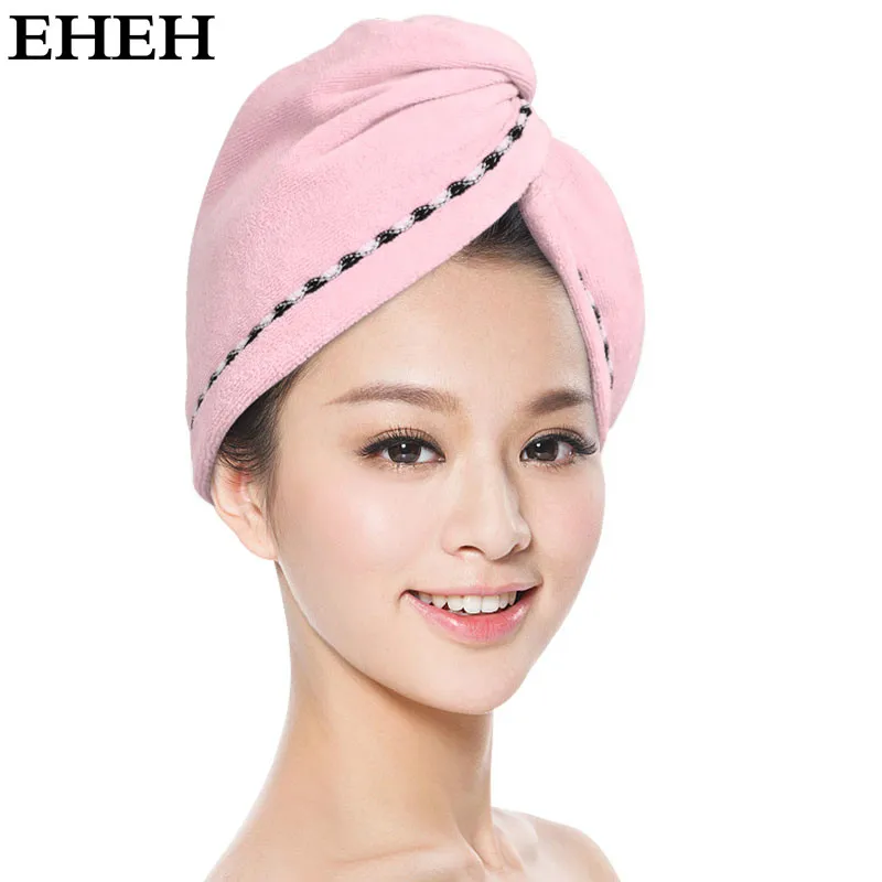 EHEH Ladies Quick-drying Cap Super Absorbent Drying Bath Towel Cap with Buttons Microfiber Bathroom Magic Hair Drying Cap
EHEH Ladies Quick-drying Cap Super Absorbent Drying Bath Towel Cap with Buttons Microfiber Bathroom Magic Hair Drying Cap