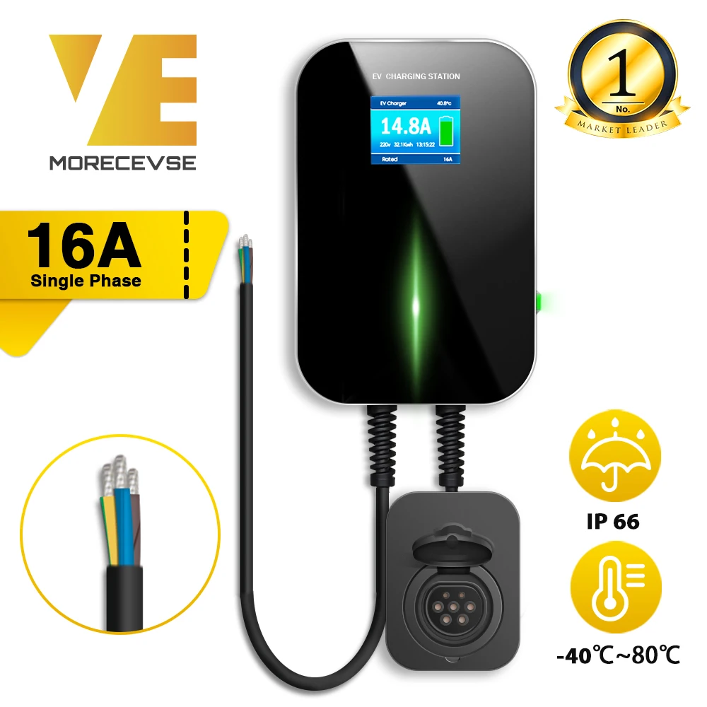 EV Charger EVSE Wallbox Electric Vehicle Charging Station with Type 2 Socket 16A 1Phase IEC 62196-2 for Audi BMW Mercedes-Benz
EV Charger EVSE Wallbox Electric Vehicle Charging Station with Type 2 Socket 16A 1Phase IEC 62196-2 for Audi BMW Mercedes-Benz
