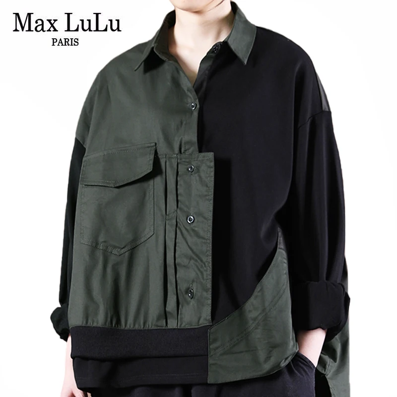 Max LuLu New 2021 Korean Design Streetwear Womens Patchwork Loose Shirts Ladies Punk Style Oversized Blouses Girls Casual Tops
Max LuLu New 2021 Korean Design Streetwear Womens Patchwork Loose Shirts Ladies Punk Style Oversized Blouses Girls Casual Tops