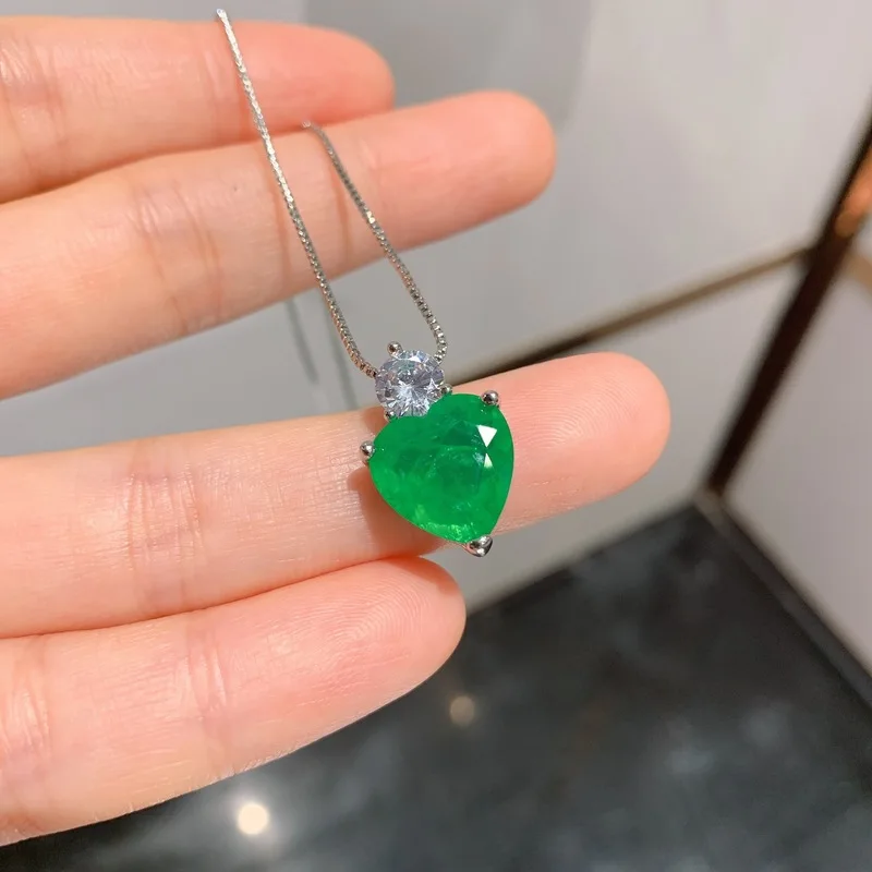 Sterling Silver Heart Cut Emerald Gemstone Earrings/Pendant/Necklace Wedding Jewelry Sets Wholesale
Sterling Silver Heart Cut Emerald Gemstone Earrings/Pendant/Necklace Wedding Jewelry Sets Wholesale