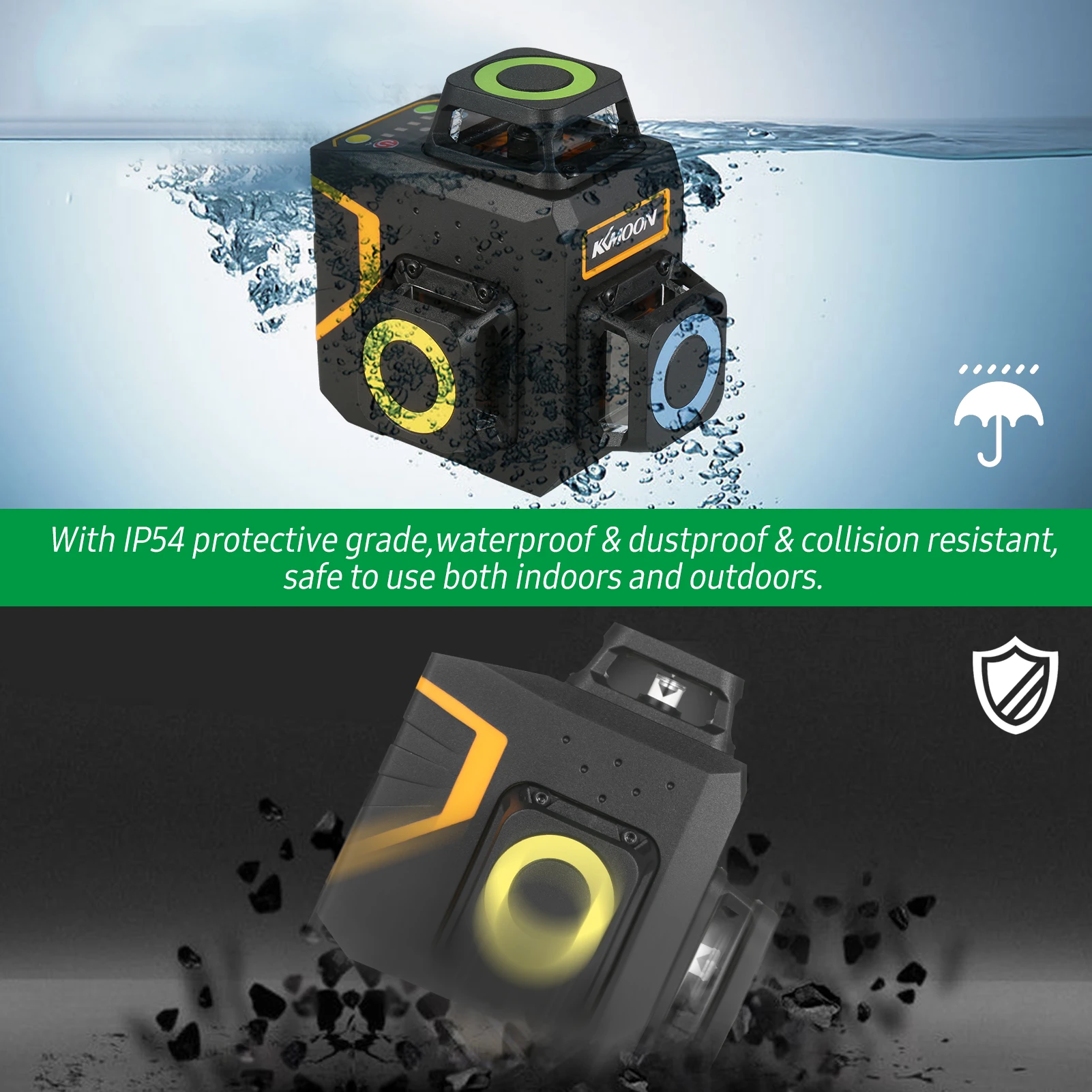 KKmoon Green Laser Beam Level Meter 3x360 Laser Level 12-line Green Light Self-Leveling Laser Level Leveler with Pivoting Base
KKmoon Green Laser Beam Level Meter 3x360 Laser Level 12-line Green Light Self-Leveling Laser Level Leveler with Pivoting Base