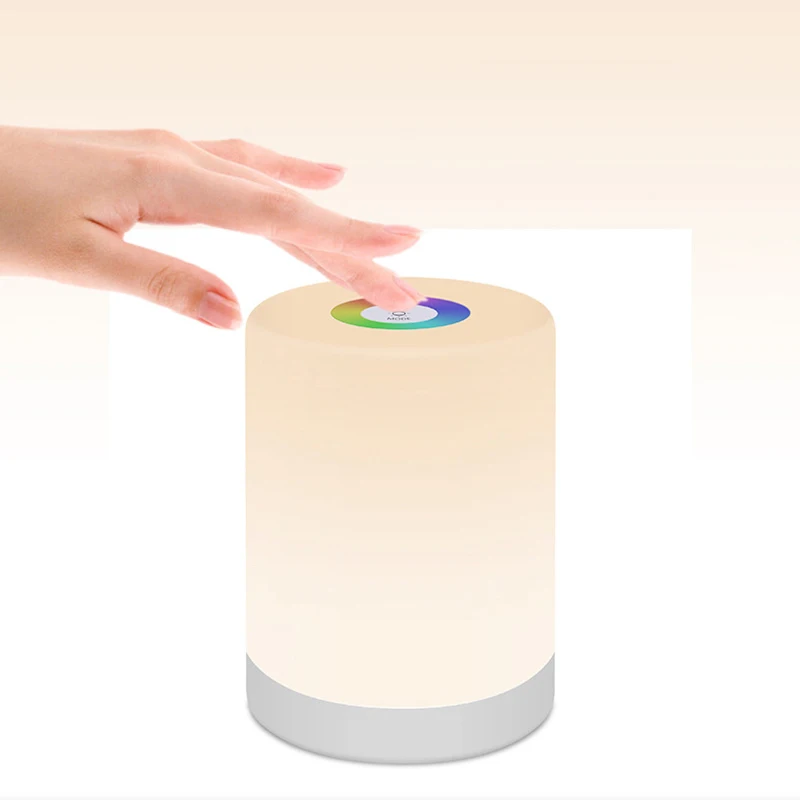 New LED Night Light RGB Color Lamp Portable Touch Sensor Nightlight Child Bedroom Rechargeable Bedside Gift Lighting
New LED Night Light RGB Color Lamp Portable Touch Sensor Nightlight Child Bedroom Rechargeable Bedside Gift Lighting