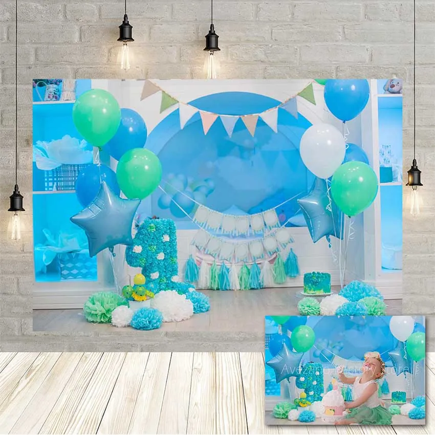 Avezano внутренний голубой полка фон воздушные шары с цветочным узором для маленьких детей 1st на день рождения вечерние Фотофон фотографии фон 
Avezano внутренний голубой полка фон воздушные шары с цветочным узором для маленьких детей 1st на день рождения вечерние Фотофон фотографии фон