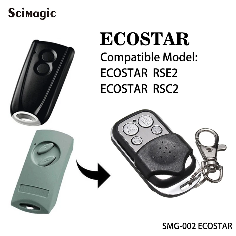 Ecostar RSC2, Ecostar RSE2 garage door remote control 433.92Mhz garage opener rolling code remote control for gate
Ecostar RSC2, Ecostar RSE2 garage door remote control 433.92Mhz garage opener rolling code remote control for gate
