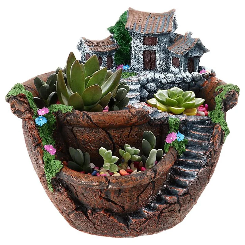 Fairy Garden Planter Flower Plant Pots with Sweet House Unique Design for Home Decoration ANDF889
Fairy Garden Planter Flower Plant Pots with Sweet House Unique Design for Home Decoration ANDF889