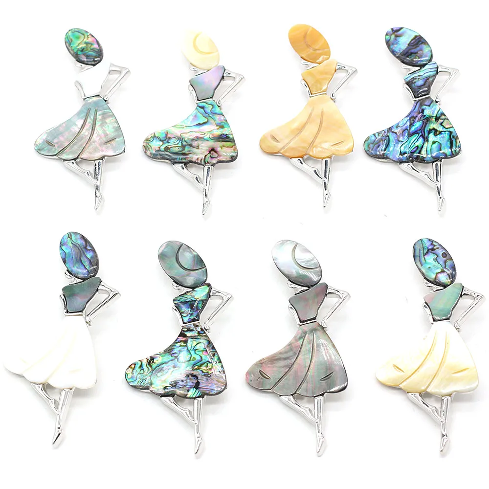 Natural Shell Brooch Pendant The Dancing Beauty Shape Is Used For DIY Ladies Brooch Design Decoration 37x80mm
Natural Shell Brooch Pendant The Dancing Beauty Shape Is Used For DIY Ladies Brooch Design Decoration 37x80mm