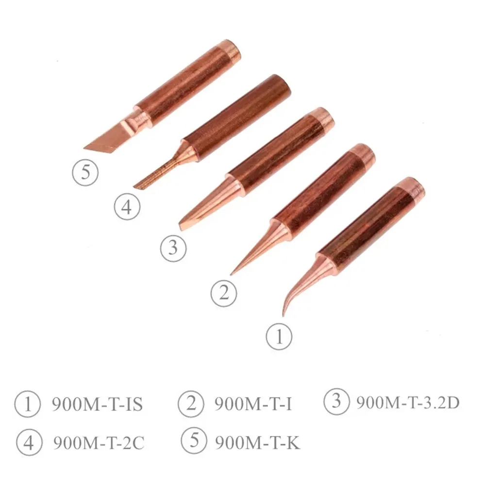 5pcs/Set Welding Tips Welding Soldering Tools 900M-T Copper Soldering Iron Tip Lead-Free Solder Tips Welding Head
5pcs/Set Welding Tips Welding Soldering Tools 900M-T Copper Soldering Iron Tip Lead-Free Solder Tips Welding Head