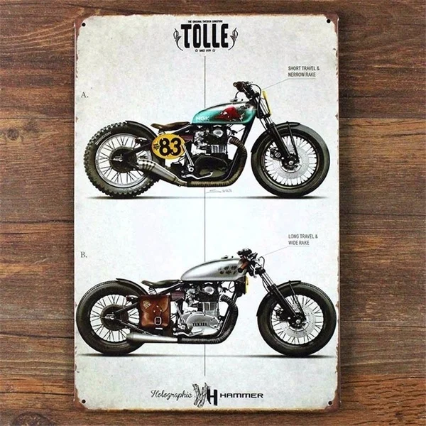 Vintage Motorcycle home decor 20*30cm metal Tin signs for bar vintage decorative plates 
Vintage Motorcycle home decor 20*30cm metal Tin signs for bar vintage decorative plates